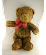Dakin Teddy Bear With Faux Brown Mink Fur &amp; Dakin Logo Patch on Foot 16 ... - $27.15 CAD