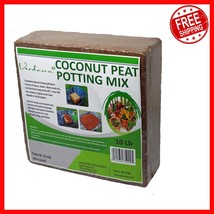 Natural Coconut Coir Potting Mix - 10 lb Brick Expands 18 Gal - Soil Sub... - $806.67 MXN