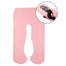 Pink U Shaped 60 x 38 In Pregnancy Pillow Cover Case Fits 100% Cotton Washable - £32.42 GBP