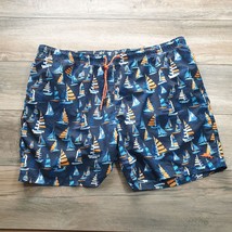 Tommy Bahama Relax Mens Sailboat Print Swim Trunks XXL Designer Drawstring - £29.61 GBP