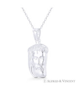 Jesus Christ&#39;s Head 29x14mm Hollow Cast Necklace Pendant in .925 Sterlin... - $367.59 MXN+