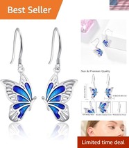 Lightweight Gradient Blue Butterfly Earrings - Hypoallergenic for All Oc... - $41.00
