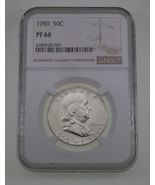 1950 50C Franklin Half Dollar Proof Graded by NGC as PF-66! Gorgeous Str... - $17,320.93 MXN