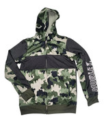 Hurley Hoodie Jacket Boys Youth Large Green Grey Camo H20-Dri Full Zip P... - $464.81 MXN