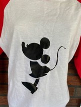 Minnie Mouse Jersey Small Red White Baseball Tee 3/4 Sleeve Disney Kisses NWT - $6.65