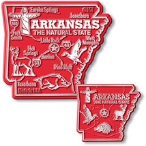 Arkansas State Map Giant &amp; Small Magnet Set by Classic Magnets, 2-Piece Set, Col - £7.16 GBP