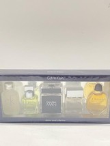 Calvin Klein Deluxe Travel Collection Mini 5 Pcs Gray Gift Set For Men - £39.95 GBP