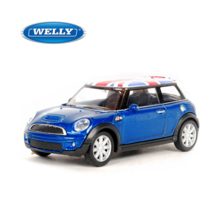 1:43 Welly Diecast Mini Car Mini Cooper England Flag Blue - £22.35 GBP