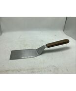VINTAGE HALCO JAPAN  STAINLESS STEEL &amp; WOOD  SOLID SPATULA TURNER UTENSIL - $19.99