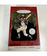 Hallmark Keepsake Ornament Hank Aaron + Trading Card Atlanta Braves #2 I... - $10.62