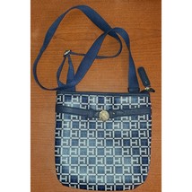 TOMMY HILFIGER PURSE SHOULDER BAG BLUE &amp; WHITE  ADJUSTABLE STRAP 9 inch. - $33.24