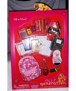 Our Generation Off to School Supplies Accessory Set for Most 18&quot; Dolls New - $20.67