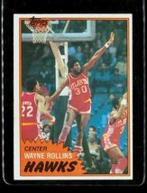 Vintage 1980-81 FLEER Basketball Trading Card #71 WAYNE ROLLINS Atlanta Hawks - £3.88 GBP
