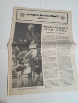 Vintage 1970s Oregon Ducks Game Program UofO Basketball 70s Pac 8 Title Run - $9.69