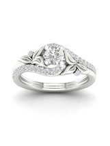 Authenticity Guarantee 
14K White Gold 5/8ct TDW Diamond Bypass Promise Ring - £1,088.02 GBP