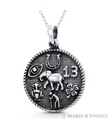 Elephant Horseshoe Clover 13 Man Owl All-Seeing Eye .925 Sterling Silver... - $34.44+