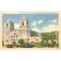 Vintage Postcard, Mission de la Purisima Conception First Mission San Antonio TX - £7.80 GBP