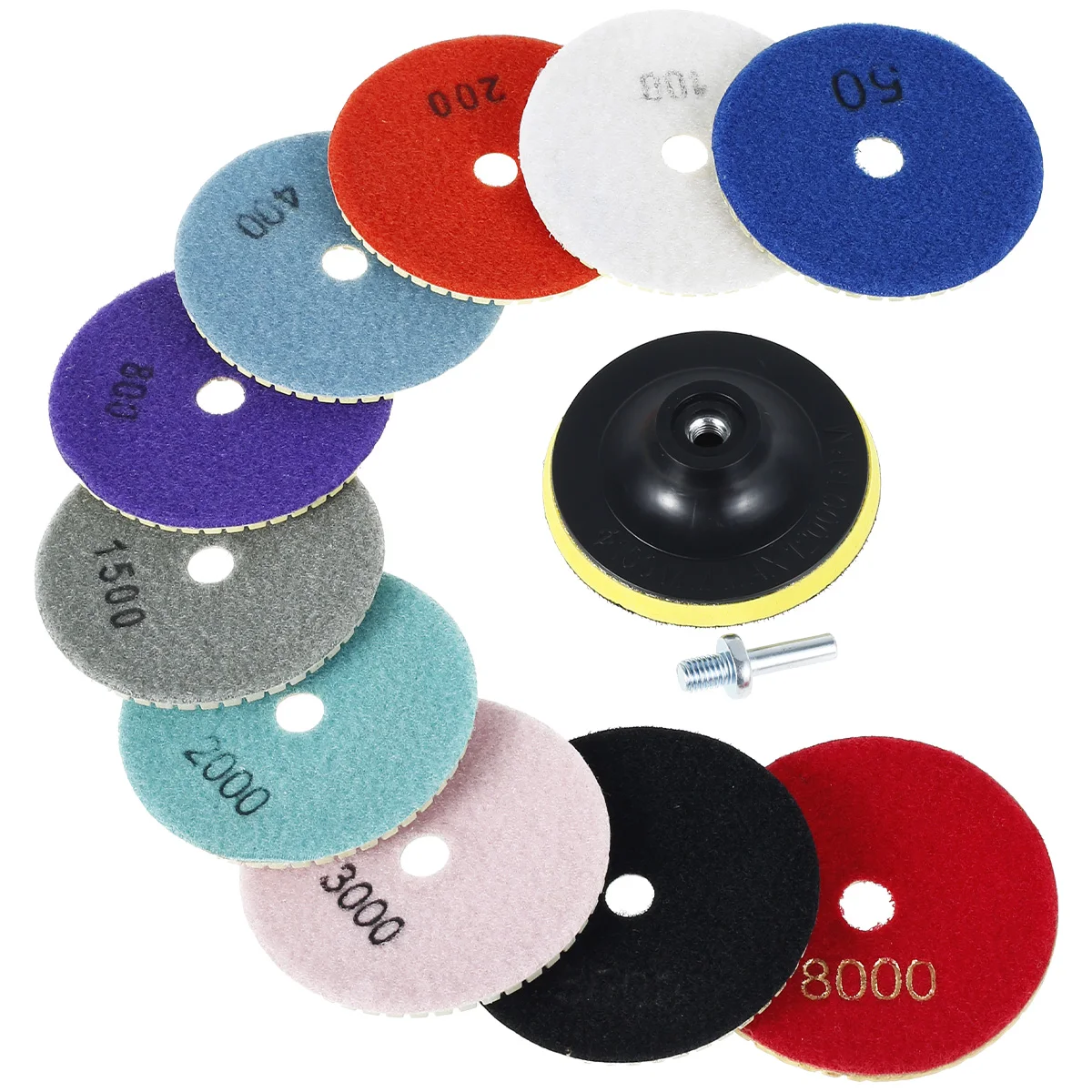 12Pcs 4 Inch  Polishing Pads Set 50-8000 Grit  Buffing Pads Wet Dry Quic... - $279.90