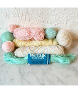 Lot of Baby Yarn Pompadour + Acrylic Pastel Solids &amp; Ombre Green Pink Ye... - €13,72 EUR
