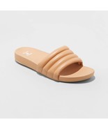 Shade &amp; Shore Kendra Single Band Slide Sandal Size 7 Tan New - $16.44