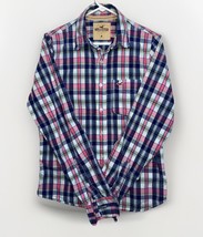 Mens Pink, Plaid, Hollister, Medium, Button Down With Pocket - €34,11 EUR