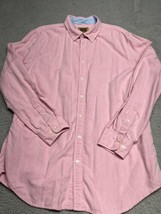 Foundry Mens Long Tall LT Long Sleeve Shirt Pink Button Down 100% Cotton - £10.01 GBP