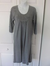 Woolrich Grey Knit Empire Sweater Dress S/P Womens 5115FGH 3/4 Sleeves Euc - £23.93 GBP