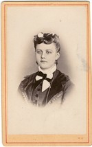 CDV Photo of Nice Looking Young Lady in Nice Attire 1870s  Jever, Germany - £3.18 GBP