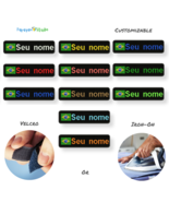 Brazilian Flag Custom Name Patch, Brazil Embroidered Personalized ID Tag... - €11,80 EUR