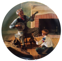 The Banjo Player Norman Rockwell Plate Bradford Exchange 1989 Plate #8902A - $12.99