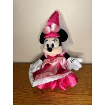 Authentic Disney Park Pink Minnie Mouse Princess Stuffed Plush Satin Dress - £8.22 GBP