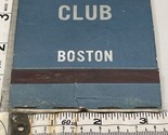 Giant Feature Matchbook EC  Engineers Club  Boston  Mass.  gmg - $24.75