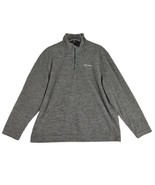 EDDIE BAUER Venture Men&#39;s XL 1/4 Zip Fleece Pullover Jacket, Gray-Black ... - $21.29