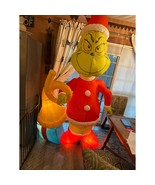 The Grinch Scene Dr Seuss Inflatable Whoville Present 7.5 Ft Light Up Gemmy - $1,846.32 MXN