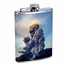 Volcanoes D8 Flask 8oz Stainless Steel Hip Drinking Whiskey - £11.40 GBP