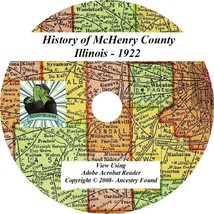 1922 History &amp; Genealogy of McHenry County Illinois IL - £4.60 GBP