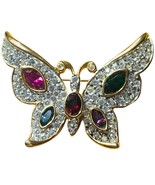 Vintage Weekenders with Rhinestones Butterfly Brooch Pin - $60.00