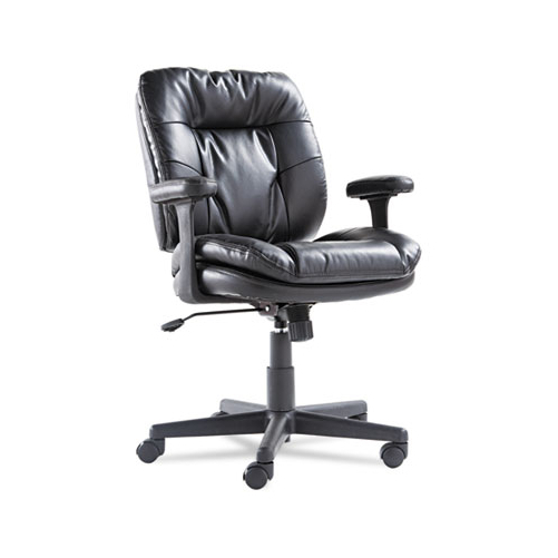 Oif Swivel-Tilt Leather Task Chair- Black - $170.74