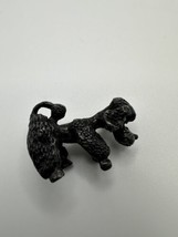 Antique Heavily Tarnished Sterling Silver Dog Poodle Brooch Blue Eyes 3c... - $38.41