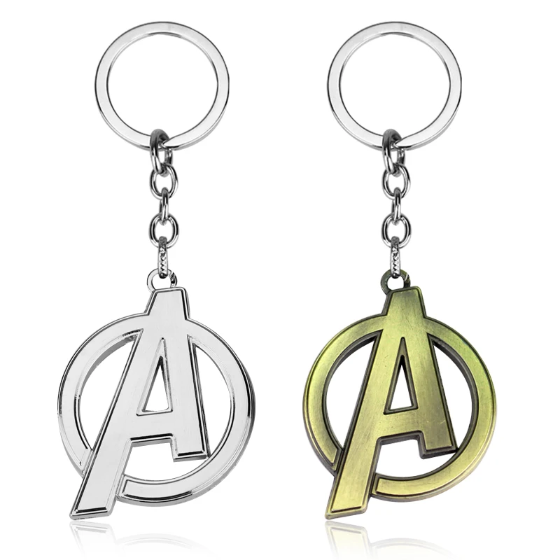 Marvel Toy Avengers Logo Metal Keyring Fashion Gift Creative Jewelry Couple Car - £5.89 GBP+