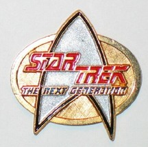 Star Trek: The Next Generation Communicator Logo Cloisonne Metal Pin 1990 UNUSED - £11.58 GBP