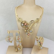 Unique Jewelry Brazilian Gold Jewelry Sets Fine Jewelry for Women  FHK12952 - £112.17 GBP