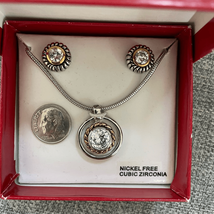 New NIB Nickel Free Cubic Zirconia Necklace Earrings Set Gift - $18.00