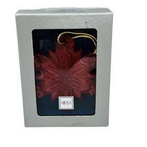 MIKASA Joyous Collection Red Flash Glass Snowflake Ornament SN092/568 wi... - £9.54 GBP