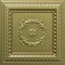 Dundee Deco Rustic Traditional Brass Glue Up or Lay in, PVC 3D Decorative Ceilin - £15.47 GBP+