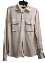 Ralph Lauren Sport Mens Size L Top Beige Long Sleeve Collared Cuffed Sle... - $22.76