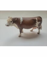 Schleich Simmental Cow Farm Animal Figure Brown White 2008 Retired D-73527 - $24.65 CAD