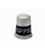 Vintage The Bell Coffee Advertising Thimble Logo Metal Aluminum Made in ... - £5.90 GBP