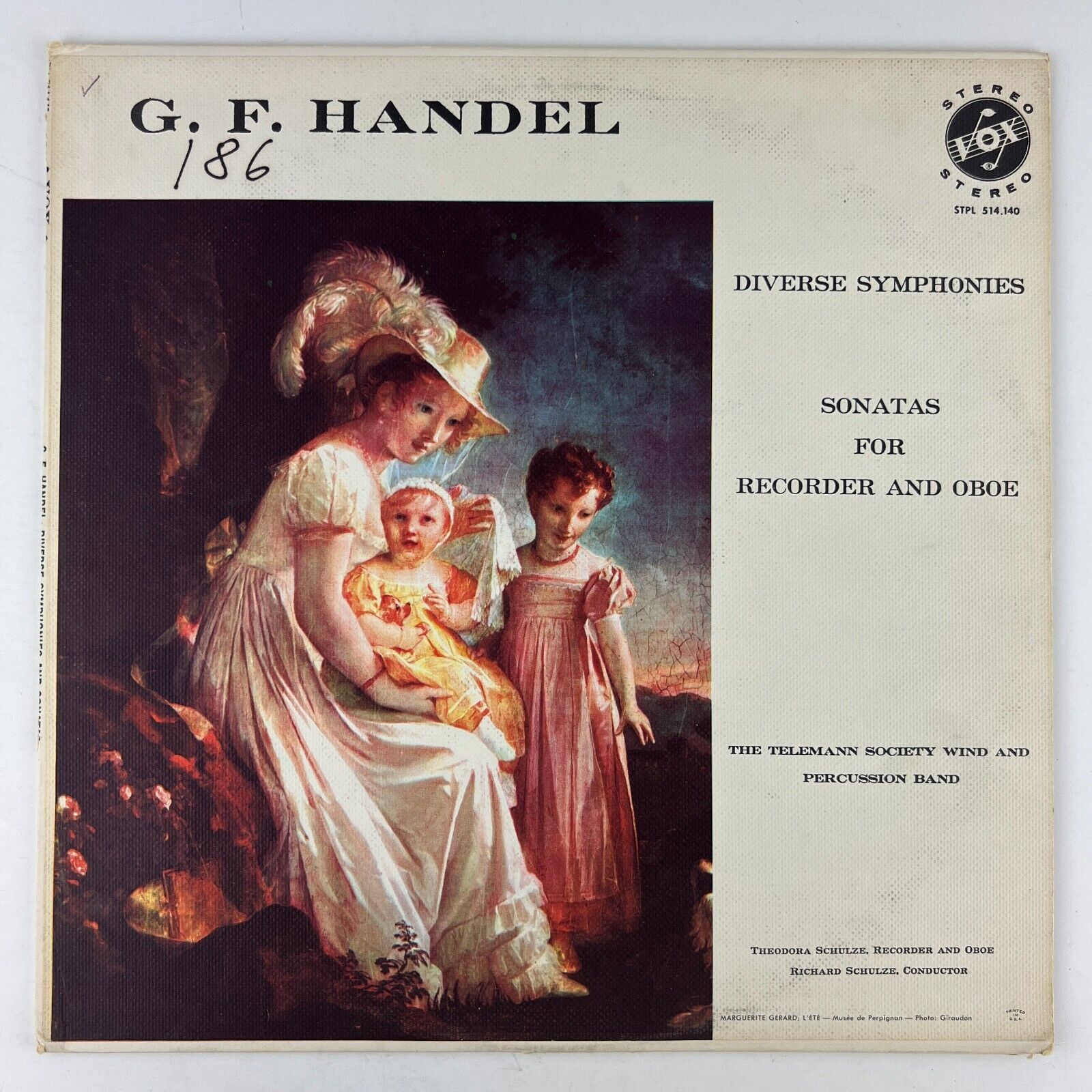 Primary image for G. F. Handel Diverse Symphonies And Sonatas Vinyl LP Record Album STPL 514.140