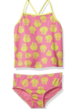 Spotted Zebra Girls&#39; Tankini Rashguard Swimsuit Sets, Pink Shells, Medium - $160.98 MXN